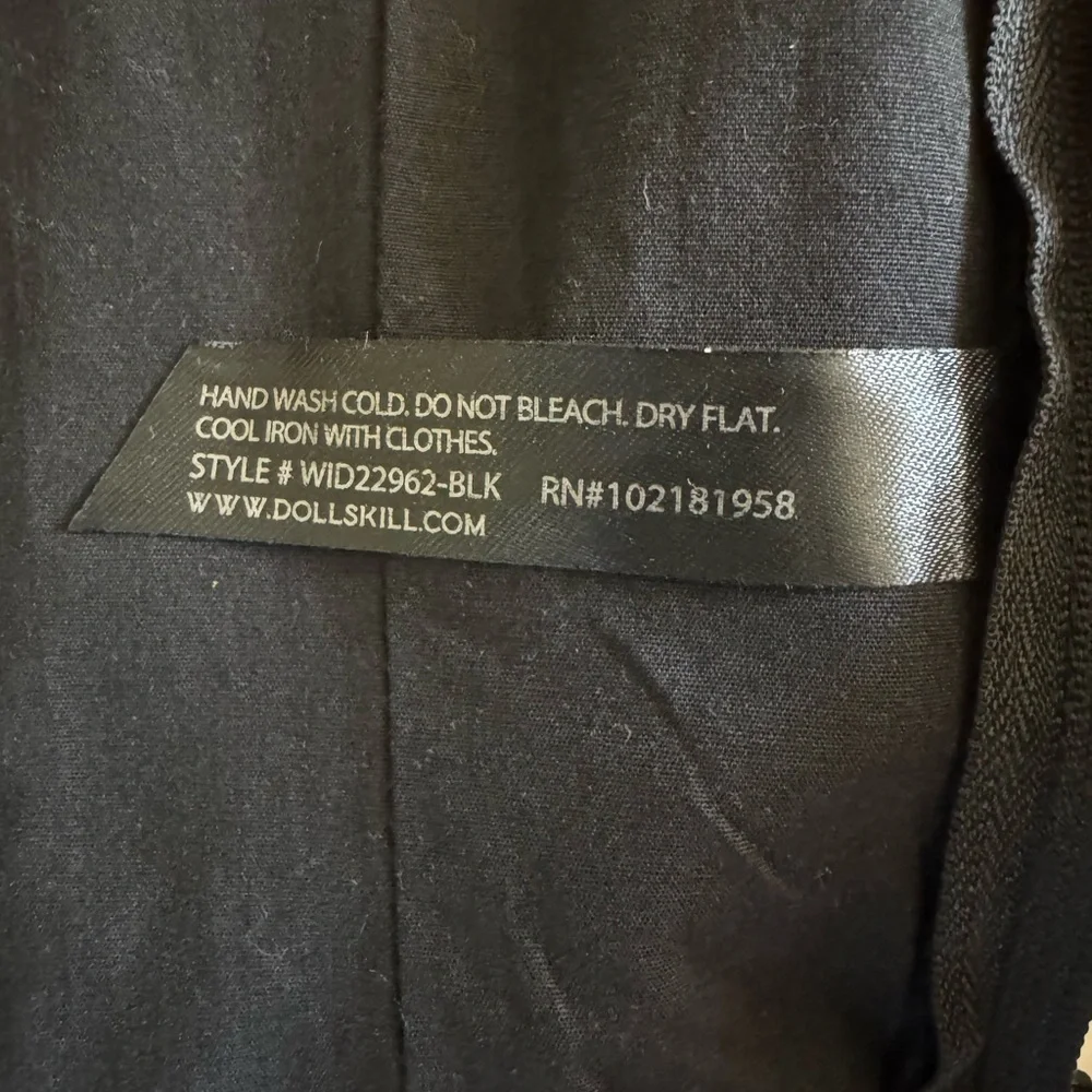 Dolls Kill Widow Black Lace-Up Corset Side Zip - Picture 7 of 7